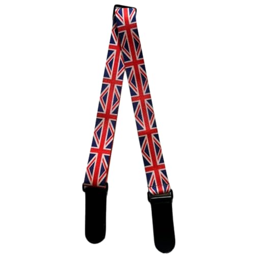MOCKING BIRD Guitar Strap for Acoustic Adjustable Buckle Electric Guitar Strap Polyester Guitar Belt For Acoustic/Bass/Electric Guitar (England) - Image 1