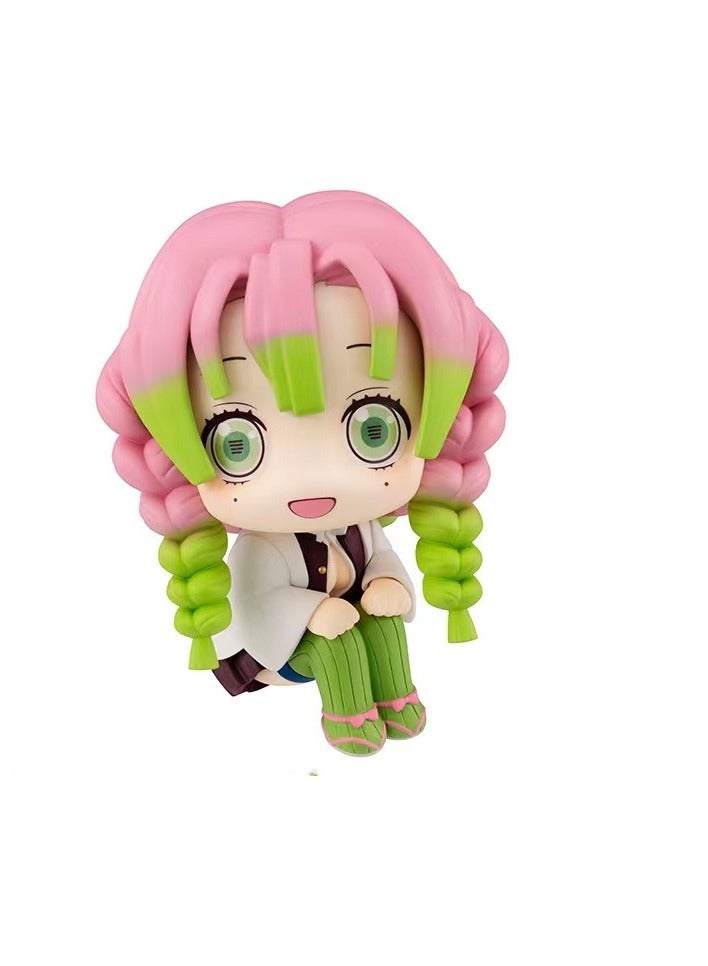 general Kanroji Mitsuri Version Q Figure Shinazugawa Sanemi Palm Tree Sitting Position Figurine Cake Ornament Anime Cute Statue Collection Figurine（10cm） - Image 4