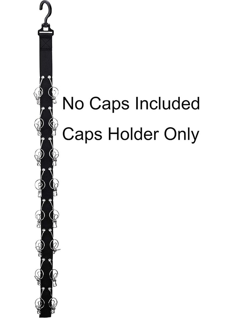 Meetion 1pc Cap Rack, Holds Up To 16 Caps for Baseball Hats, Ball Caps - Best Over Door Closet Organizer for Men, Boy or Women Hat Collections, Display Racks With Clips, Perfect Holder and Storage  - Image 4