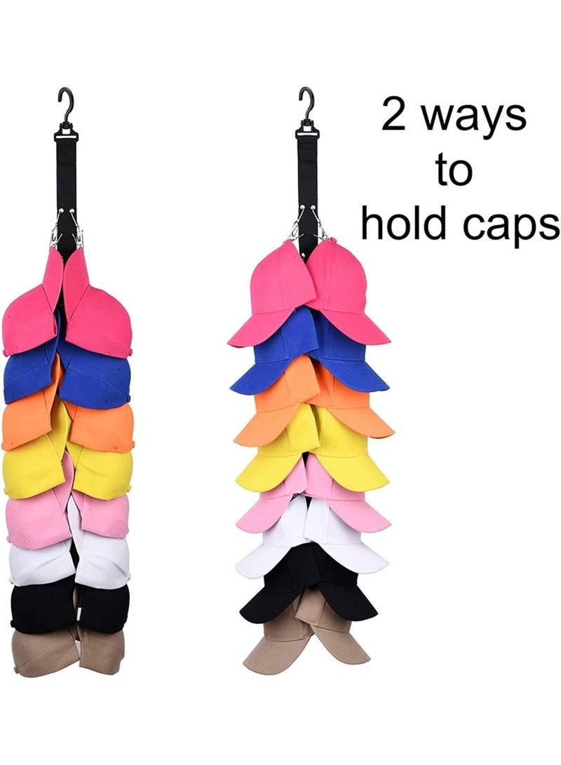 Meetion 1pc Cap Rack, Holds Up To 16 Caps for Baseball Hats, Ball Caps - Best Over Door Closet Organizer for Men, Boy or Women Hat Collections, Display Racks With Clips, Perfect Holder and Storage  - Image 3