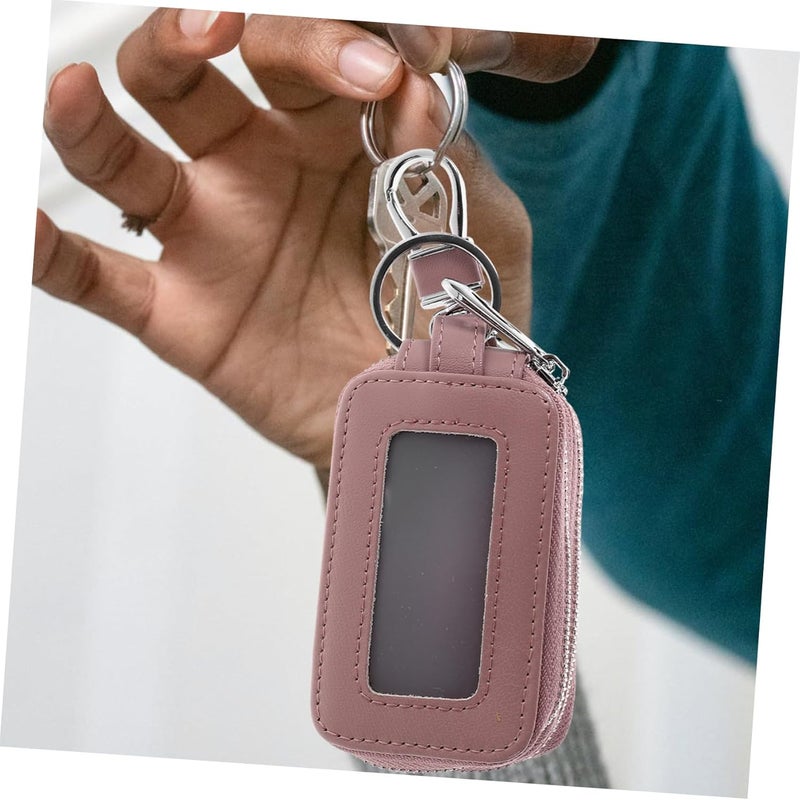 1pc Real Cattlehide Car Key Bag Zipper Compact Waist Hanging Key Pouch for Secure Storage and Breathable Design Random - Image 3