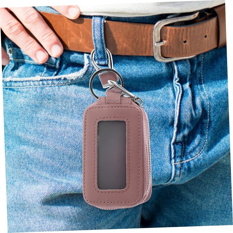 1pc Real Cattlehide Car Key Bag Zipper Compact Waist Hanging Key Pouch for Secure Storage and Breathable Design Random - Image 5