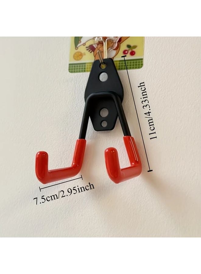 خطافات معدنية ثقيلة لتعليق الأدوات على الحائط مع طلاء نهائي، منظِّم تخزين المرآب، تعليق الدراجات - Image 1