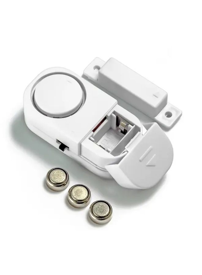 White Magnetic Sensor Door Window Burglar Alarm for Home Security Wired - Image 4