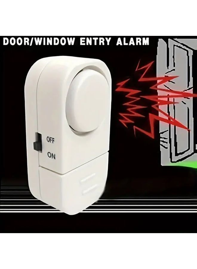 White Magnetic Sensor Door Window Burglar Alarm for Home Security Wired - Image 5