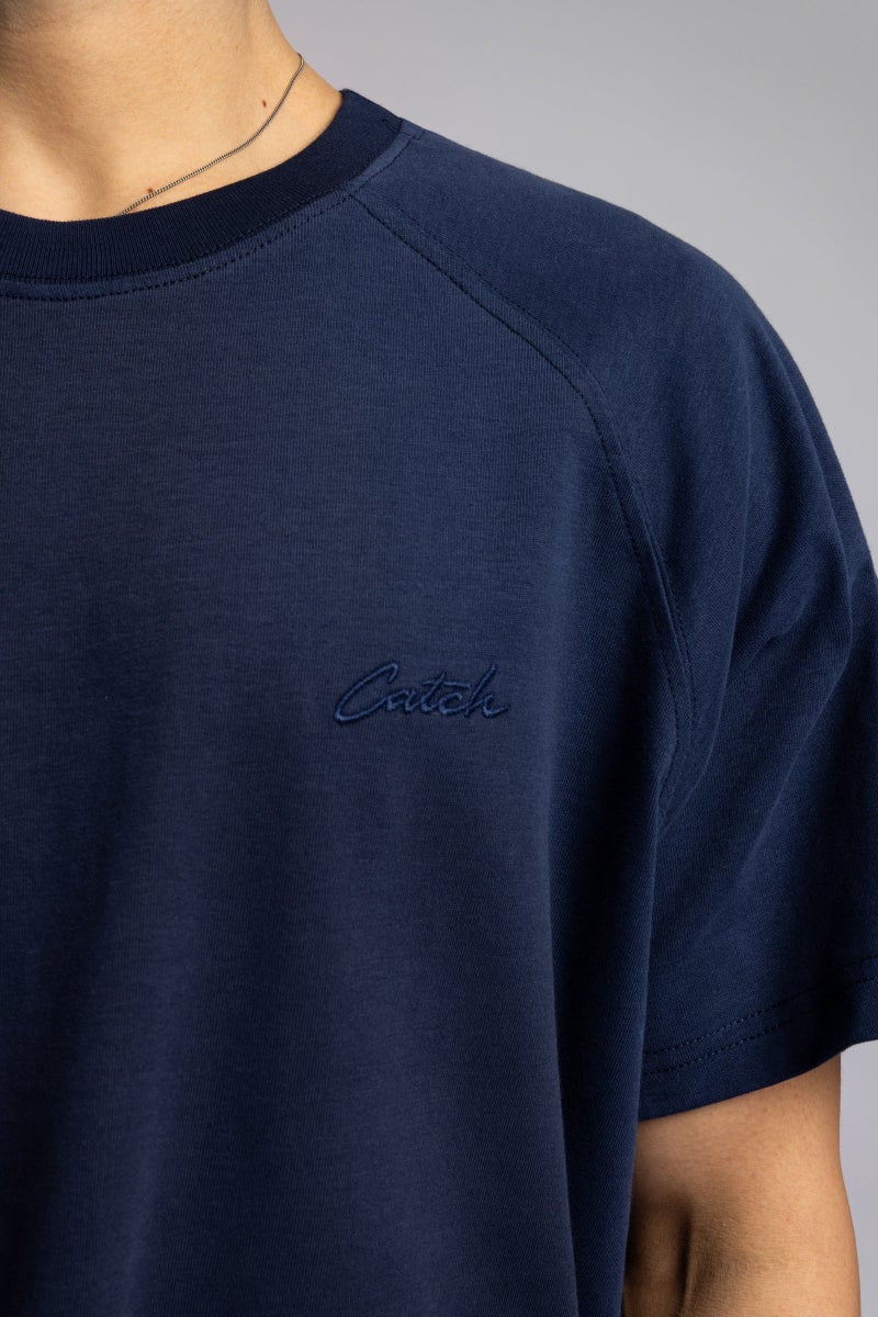 كاتش تيشيرت أساسي بأكمام راجلان مطرزة من Catch - Image 3
