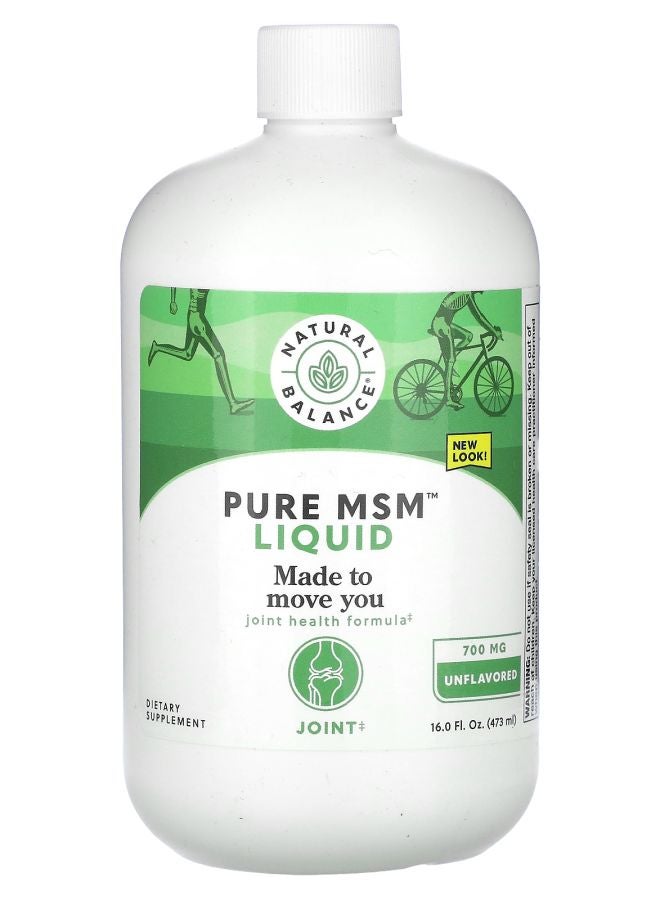Natural Balance Pure MSM Liquid Unflavored 700 mg  16 fl oz (473 ml)