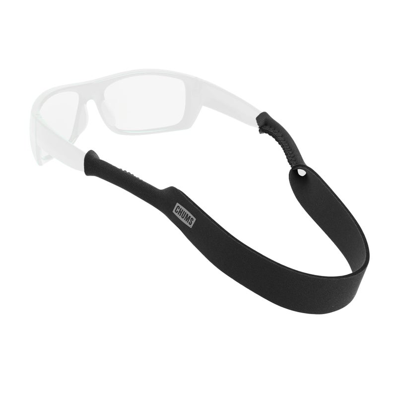 CHUMS Chums Neoprene Classic Eyewear Retainer - Durable Floating Sunglasses Sport Strap (Black),One Size,12128100  - Image 1