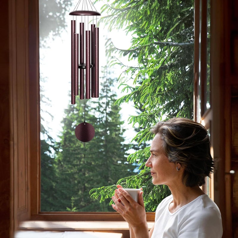 FDOCOI 45'' Large Wind Chimes for Outside with Deep Tone, Wind Chimes Outdoor Garden & Patio Hanging Décor, Sympathy Gifts. Bronze - Image 4
