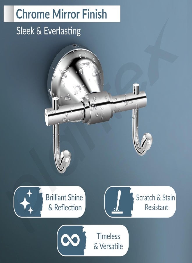 Plantex 304 Grade Stainless Steel Robe Hook/Cloth Hanger/Robe Hooks for Bathroom/Wall Hanging/Bathroom Accessories - Chrome (Niko) - Image 3