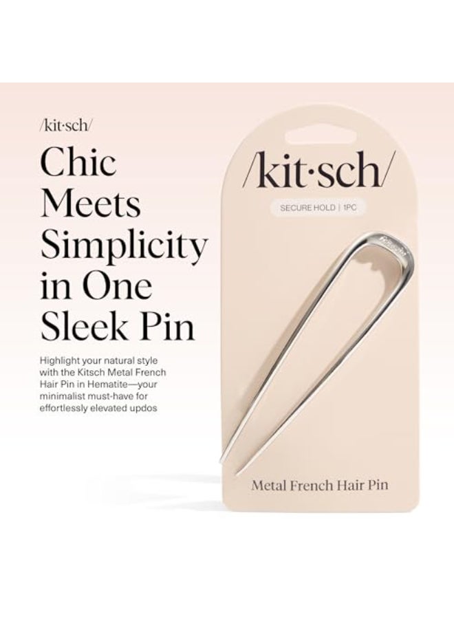 Kitsch Metal French Hair Pin for Women Elegant Hair Accessories Ideal for Buns French Twist Designed for a Secure Comfortable Fit Ideal Gifts for Women Silver - Image 3