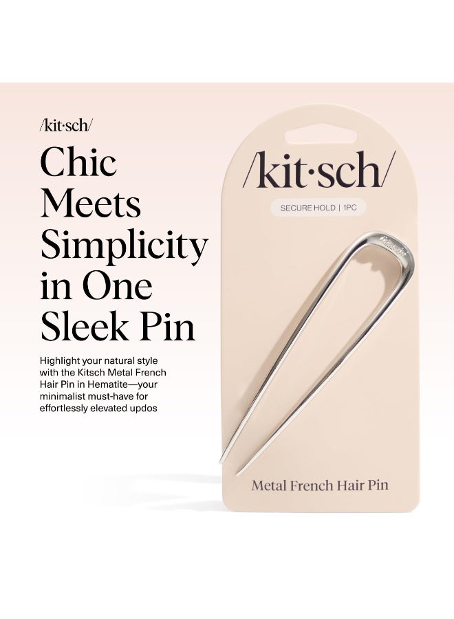 Kitsch Metal French Hair Pin for Women Elegant Hair Accessories Ideal for Buns French Twist Designed for a Secure Comfortable Fit Ideal Gifts for Women Silver - Image 4