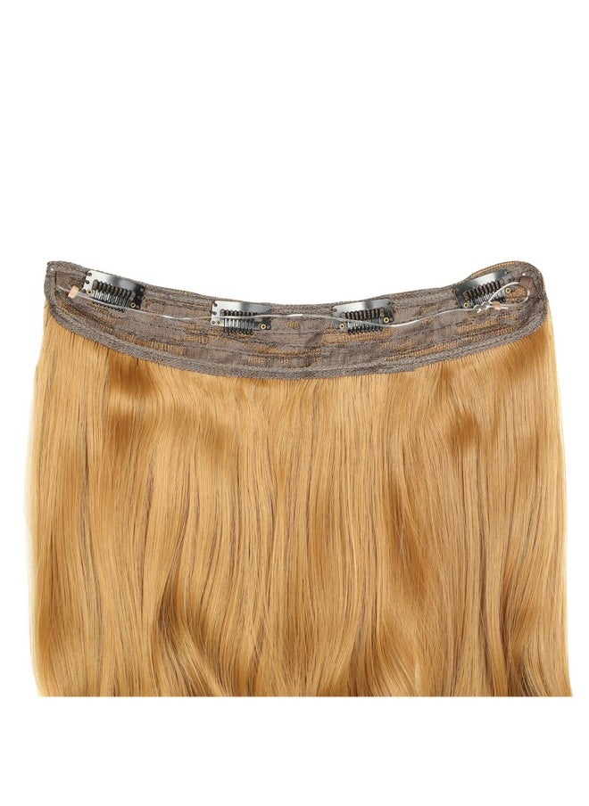 LOHXINHAIR Ohxinhair Invisible Wire Halo Hair Extensions Transparent Wire Adjustable Size 4 Secure Clips 24 Inch Long Wavy Curly Secret Hairpiece For Women  - Image 5