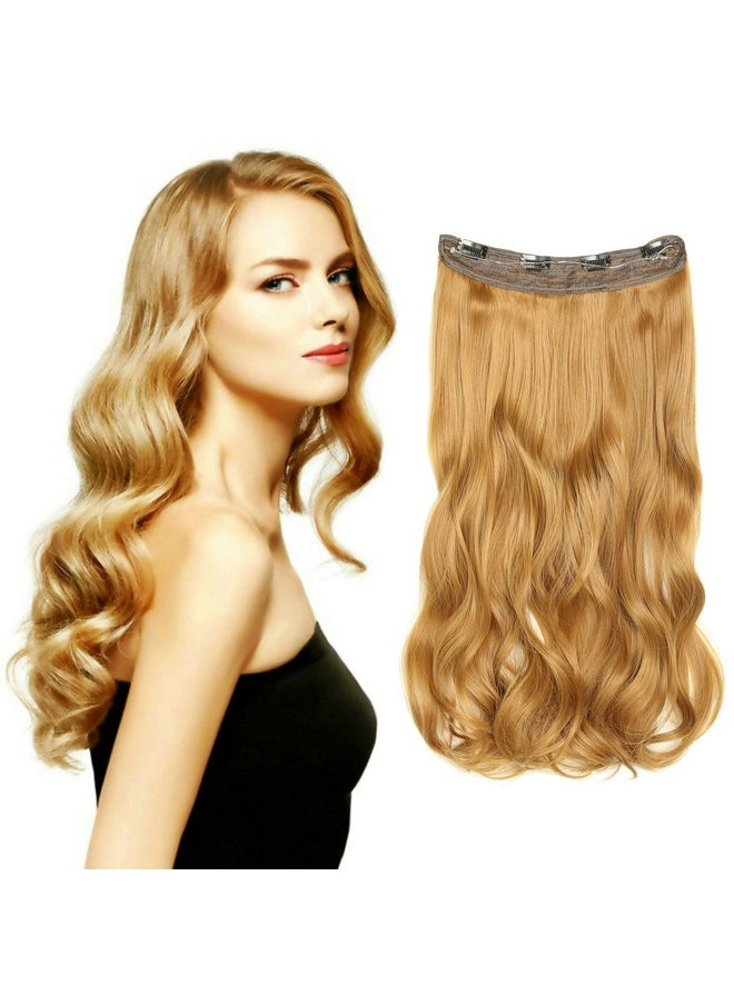 LOHXINHAIR Ohxinhair Invisible Wire Halo Hair Extensions Transparent Wire Adjustable Size 4 Secure Clips 24 Inch Long Wavy Curly Secret Hairpiece For Women  - Image 2