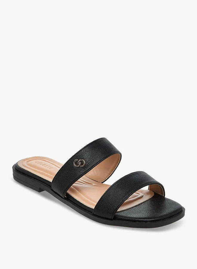 سيليست صنادل نسائية سهلة الارتداء بلون سادة