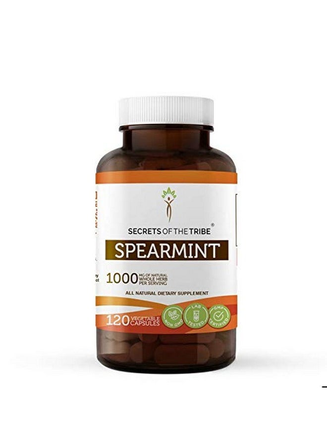 Secrets of the Tribe - Spearmint Capsules 1000 Mg Spearmint (Mentha Spicata) Dried Leaf Women Hormone Support Supplement (120 Capsules) - Image 1
