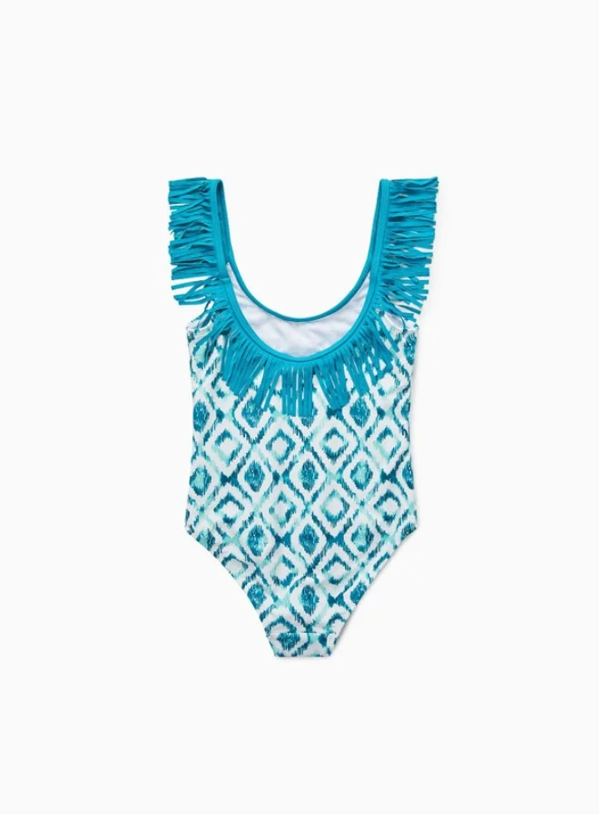 زيبي Swimsuit with Fringes UPF 60 for Girls 'You&Me', Turquoise