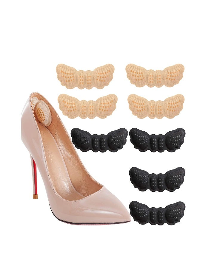 Heel Cushion Inserts, Heel Grips Shoe Pads for Loose Shoes Too Big Inserts Grips Liners Heel Blister Protectors for Women Men, Prevent Heel Slip and Blister 4Pairs Thin - Image 1