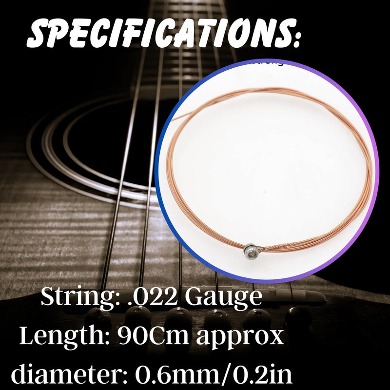 Device Of Urban Infotech أوتار جيتار أكوستيك جي-3 أوتار جيتار من الفولاذ المقاوم للصدأ مع أسلاك برونزية نهاية كروية فارغة بديل لأوتار الجيتار ملحقات الجيتار لأكوستيك (عبوة من 1) - Image 2
