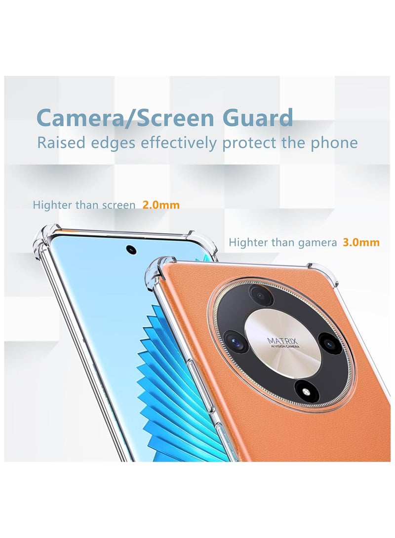 Honor X9b 5G Clear Case Cover Shockproof flexible Silicone Bumper Cover Transparent Anti scratch TPU Full Camera Protection designed for Honor X9b - Image 4