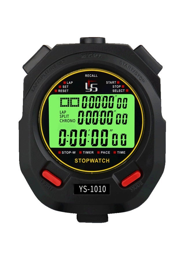Generic Professional Training Stopwatch Timer Night Light Electronic Clock Running Track Field Sports Outdoor Timing Device-Display Accuracy:1010 Luminous 10 Runway  - Image 5