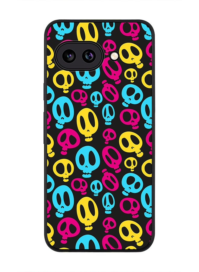 Stylizedd For Google Pixel 9a Case,Slim fit Camera Protection, Shockproof Thin Phone cover  - Crazy Skulls