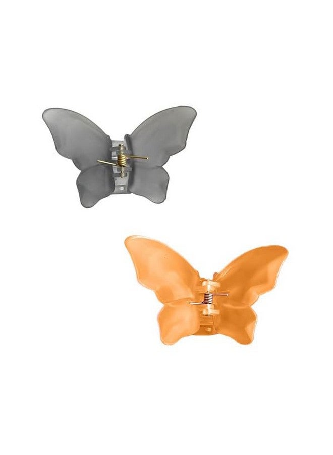 Chanderkash CHRONEX Set of 2 Pcs Claw Clip Butterfly Clips Big Clutchers for Hair Clutcher for Women & Girls - Image 1