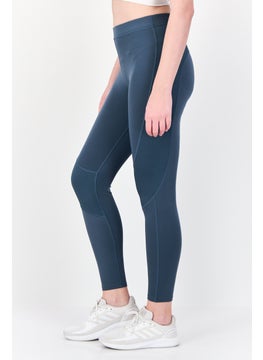 Reebok Women Sportswear Fit Brand Logo Outdoor Leggings, Teal Blue  - Image 2