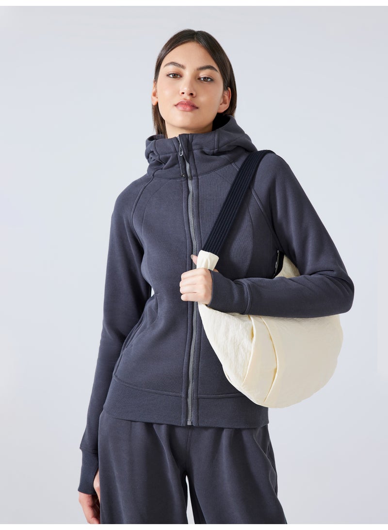 Women's casual bag, large capacity handbag, simple fashion shoulder bag, outdoor travel crescent bag, shopping Tote bag - Image 5