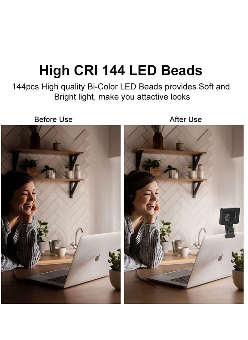 Y&D - Video Conferencing Lighting, 3 Light Modes Portable LED Clip for Webcam Zoom Call Lighting Selfie - Image 1
