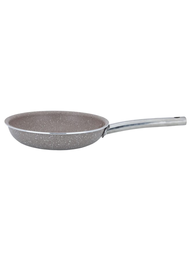 Alsaif Gallery Rocky brown granite frying pan with stainless steel handle, 20 cm - Image 1