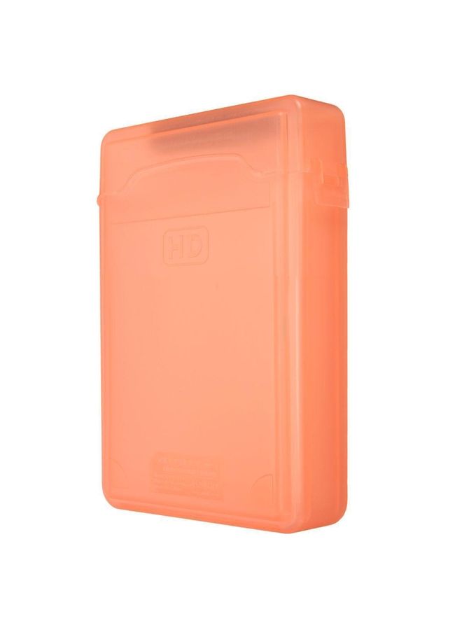 BURAQ 3.5 inch Hard Drive Disk HDD SATA IDE Plastic Storage Box Enclosure Case(Orange)  - Image 2