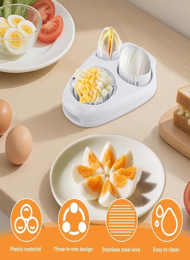 Saycker 3-In-1 Egg Slicer for Hard Boiled Eggs,Stainless Steel Egg Cutter with 3 Cutting Modes,Multipurpose Kitchen Gadget,Dicer for Butter Strawberry,Mushroom,Banana,Cherry,Tomato - Image 2