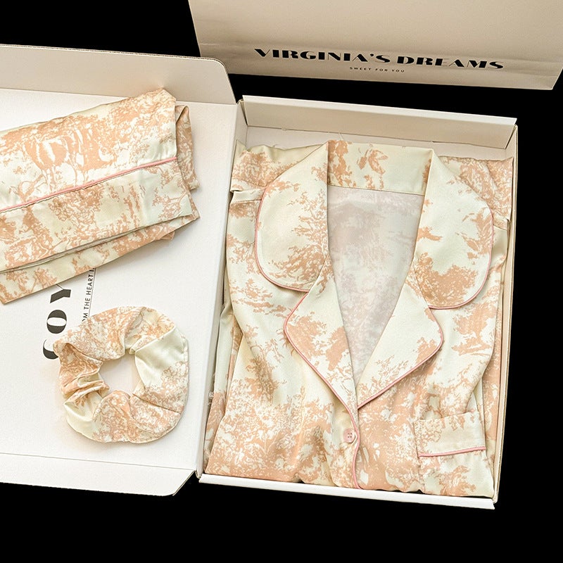 2026 New French Style Women's Ice Silk Pajama Set - Image 2