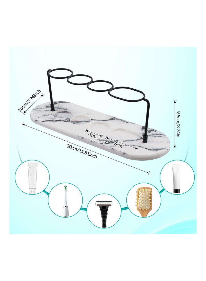 KASTWAVE Diatomite Toothbrush Countertop Holder, Instant Dry Sink Organizer, Water Absorbing Stone Electric Toothbrush Holder Organizer, Storage Rack for Toothcup Shaver Soap for Bathroom Sink Counter - Image 4