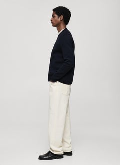 Mango Man Knitted Button Long Sleebed Cardigan  - Image 3