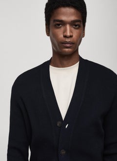 Mango Man Knitted Button Long Sleebed Cardigan  - Image 4