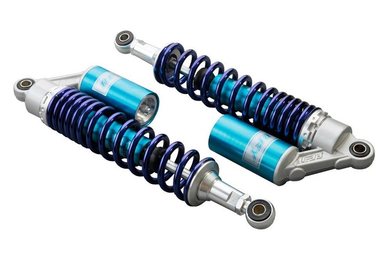GZYF 12.6 inch 320mm Motorcycle Rear Air Shock Absorbers Universal for HONDA for Suzuki for Kawasaki for Yamaha ATV Go Kart Quad Dirt Sport Bikes Blue & Silver