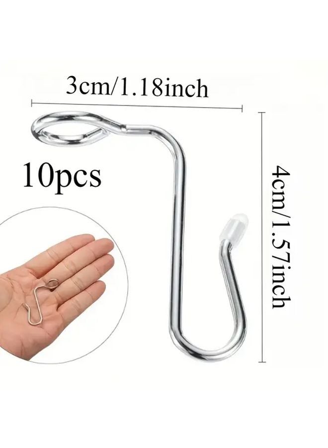 10pcs Heavy Duty Metal Hanger Connector Hooks Wall Ceiling Mounted Space Saving Closet Organizer - Image 4