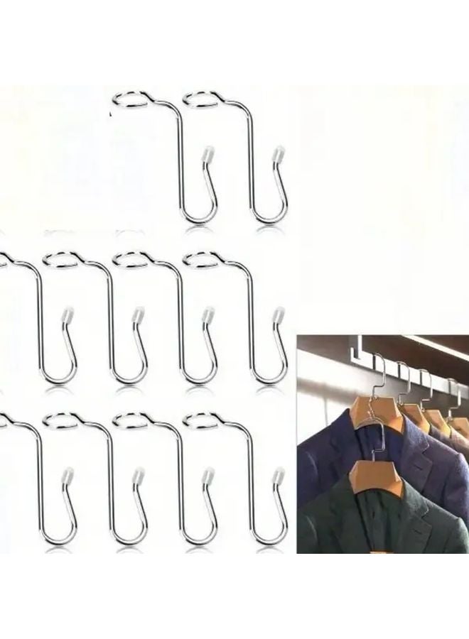 10pcs Heavy Duty Metal Hanger Connector Hooks Wall Ceiling Mounted Space Saving Closet Organizer - Image 2