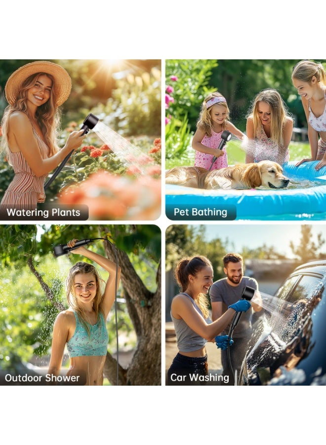 TANGBLIB Portable Shower,8000mAh Rechargeable Camping Shower Pump with 20L Foldable Bucket, LED Display,5 Spray Modes, IPX8 Shower for Outdoor, Car Washing, Pet Bathing, Cleaning,and Watering Plants - Image 5