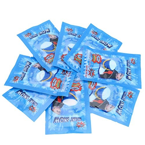 CoscosX 40 Pack SAP Magic Snow Instant Fake Fluffy Snow Powder Instant Snow Powder Reusable DIY Artificial Slime Simulation Snow Super Absorbant Wedding Festival Market Fairy House Decor Children Toys - Image 2