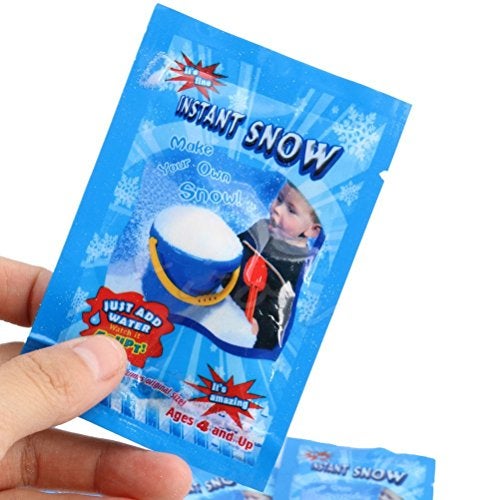 CoscosX 40 Pack SAP Magic Snow Instant Fake Fluffy Snow Powder Instant Snow Powder Reusable DIY Artificial Slime Simulation Snow Super Absorbant Wedding Festival Market Fairy House Decor Children Toys - Image 4