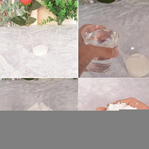 CoscosX 40 Pack SAP Magic Snow Instant Fake Fluffy Snow Powder Instant Snow Powder Reusable DIY Artificial Slime Simulation Snow Super Absorbant Wedding Festival Market Fairy House Decor Children Toys - Image 3