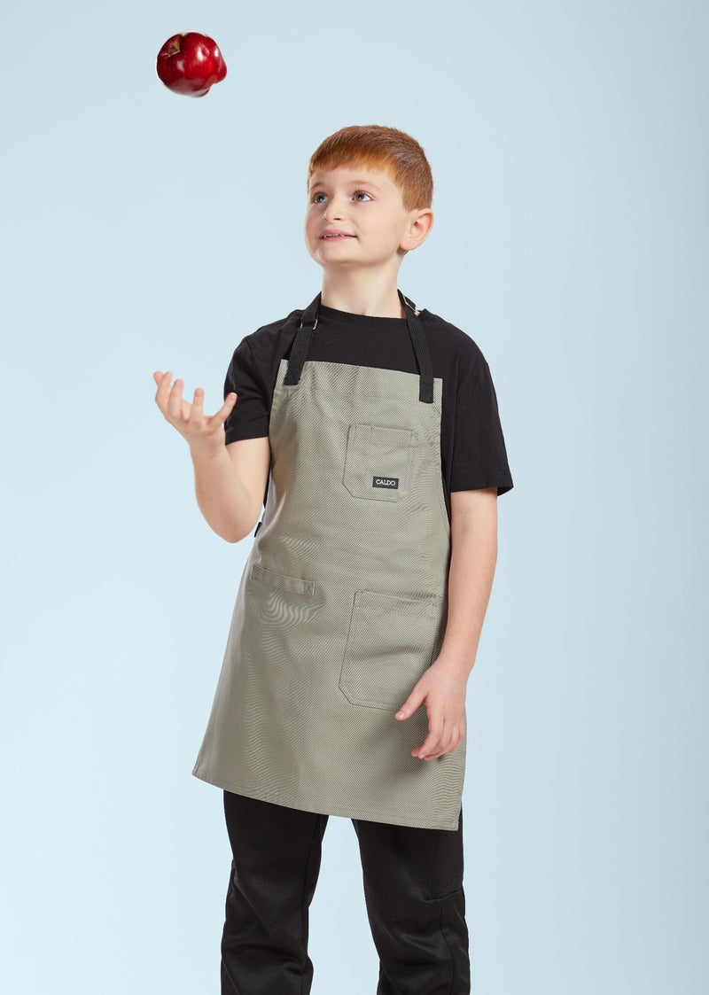 Caldo Caldo Kids Apron (Light Grey)  - Image 3
