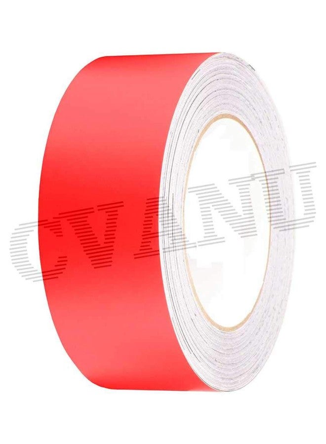 CVANU Red Matt Self- Adhesive Vinyl Tape Roll (Size 4inch X 25Feet)