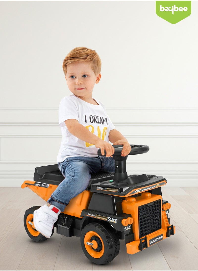 BAYBEE Cruiser Truck Kids Ride on Car for kids, Baby Car with Horn, Music & Storage, Baby Push Car for Toddlers Baby Push Ride on Car for Kids to Drive 1 to 3 Years Boys Girls Orange  - Image 2