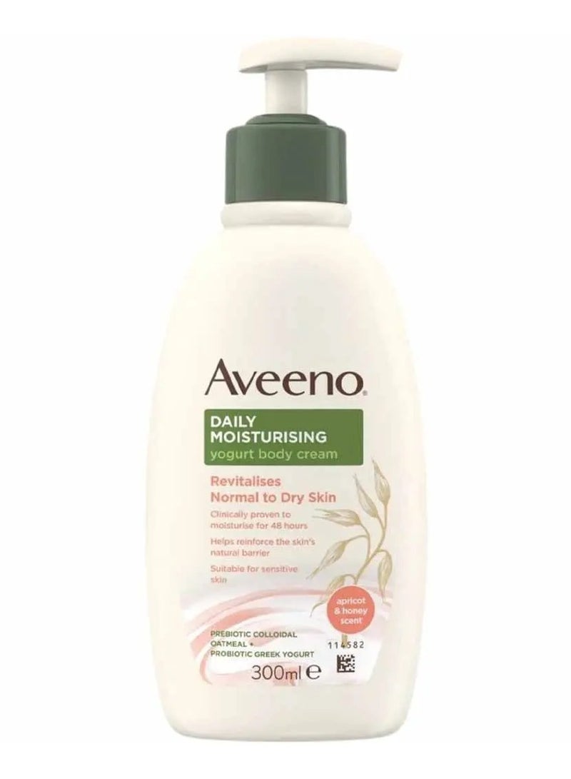 Aveeno Aveeno Daily Moisturising Yogurt Body Cream Apricot & Honey Scented 300ml