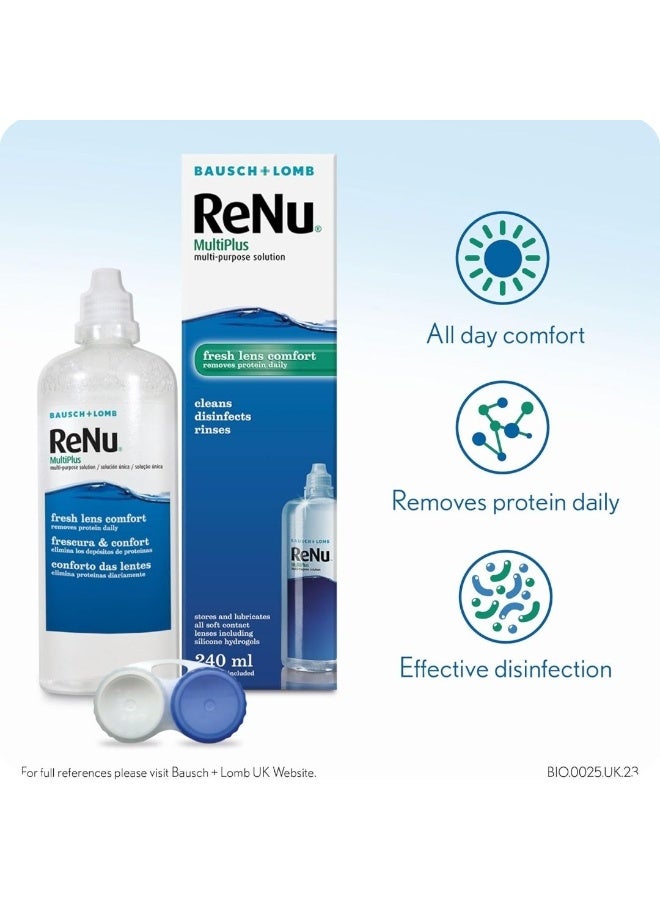 محلول عدسات لاصقة متعدد الأغراض Bausch + Lomb ReNu MultiPlus، 240 مل - Image 5