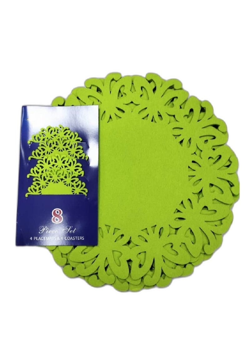 Party Magic Placemats Set 8pc - Green  - Image 1